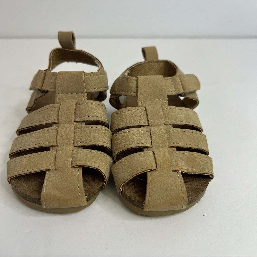 First Steps Sandals Toddler Baby Size 4 Fisherman Tan Neutral Classic Unisex
